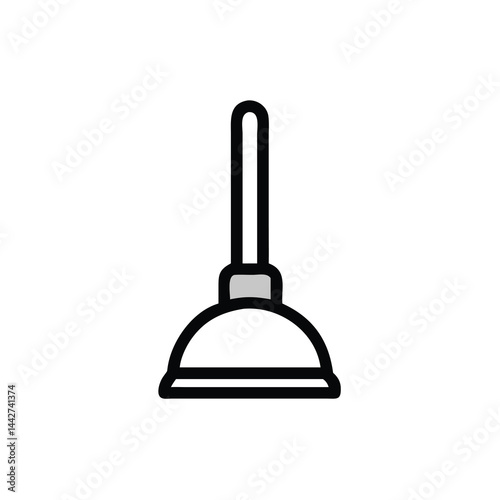plunger on white background for web and graphic design