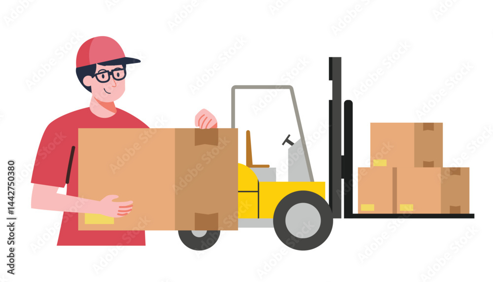 Fast Delivery Service Vector Art Express Shipping Illustration Fast Delivery Service Vector Art Express Shipping Illustration
