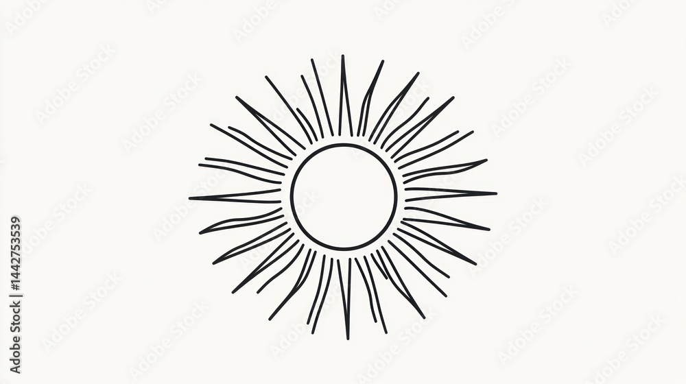 Fototapeta premium Simple Sun Graphic Design (1)