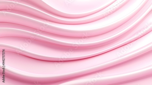 Soft pink cream swirls, smooth texture, elegant curves