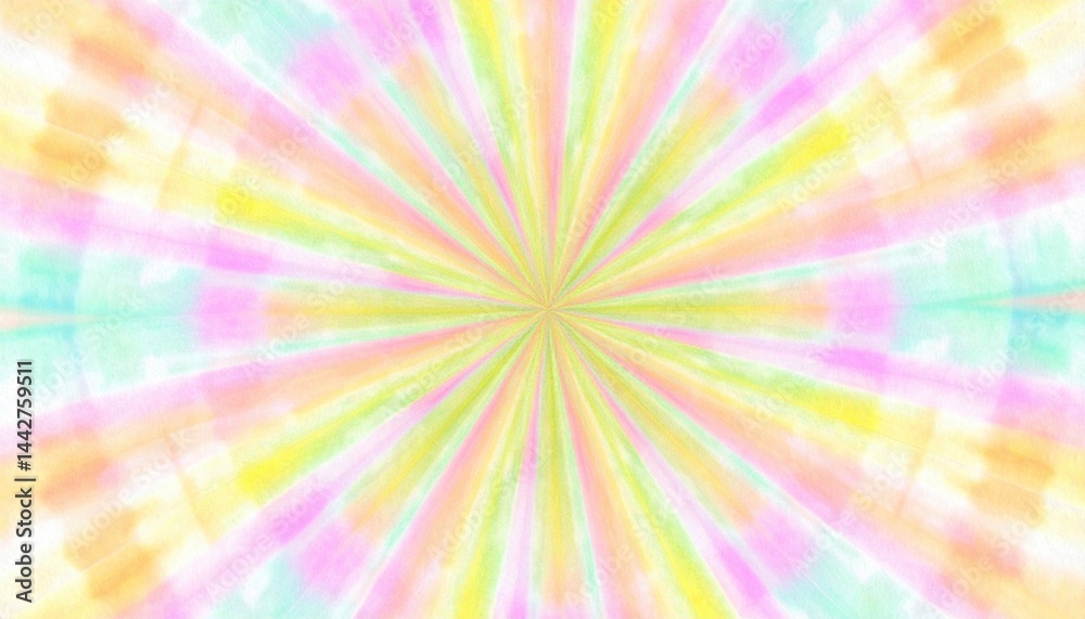 Fototapeta premium Vibrant tie-dye art creation studio space digital artwork colorful environment close-up view creative expression