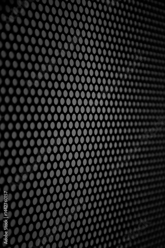shallow depth of field. Metallic Mesh Background. Modern techno abstract holes round texture pattern 0 shallow depth of field