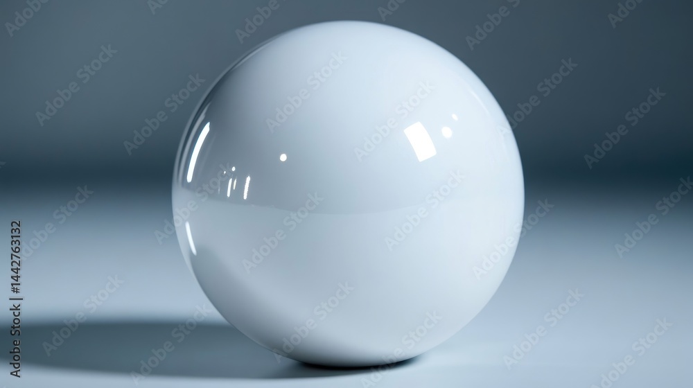 Smooth, glossy white sphere. Studio shot Smooth, glossy white sphere. Studio shot