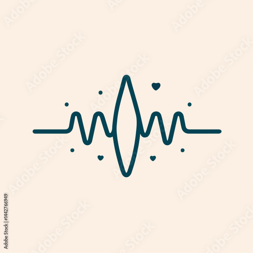 vector illustration of heartbeat line