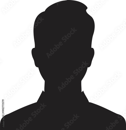 Faceless Man Silhouette Headshot | Profile | Minimalist | Mystery