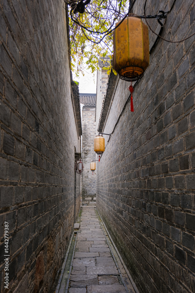 中国 南京市の繁華街 老門東の裏路地