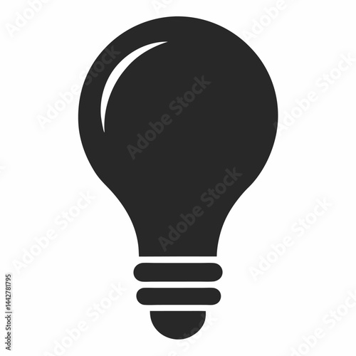 Light bulb. Icon for design. Easily editable