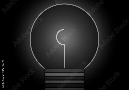 Bombilla apagada por apagón eléctrico