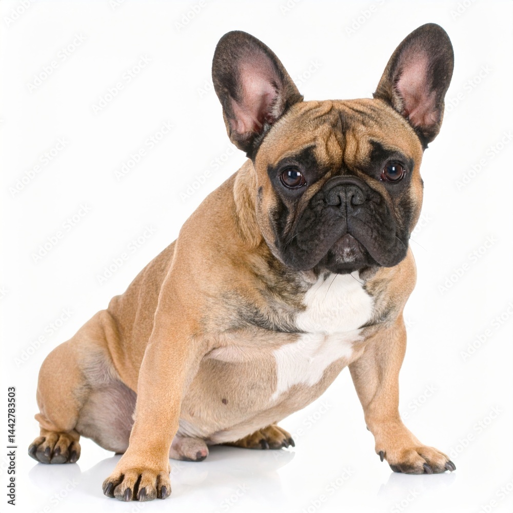 Playful French Bulldog Looking Cute in Studio Light Playful French Bulldog Looking Cute in Studio Light