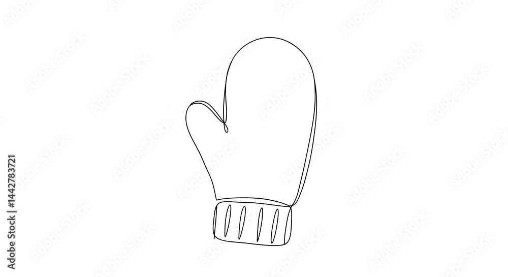 Hand drawn mitten illustration Hand drawn mitten illustration