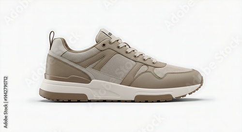 3D sneaker mockup side view with white background