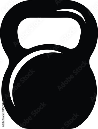 Kettlebell Icon, Weight Training Equipment, Fitness Symbol