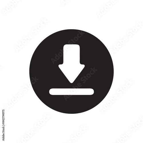 Download icon. Downloading sign. Download button. Up and down download icon. Vector Illustration