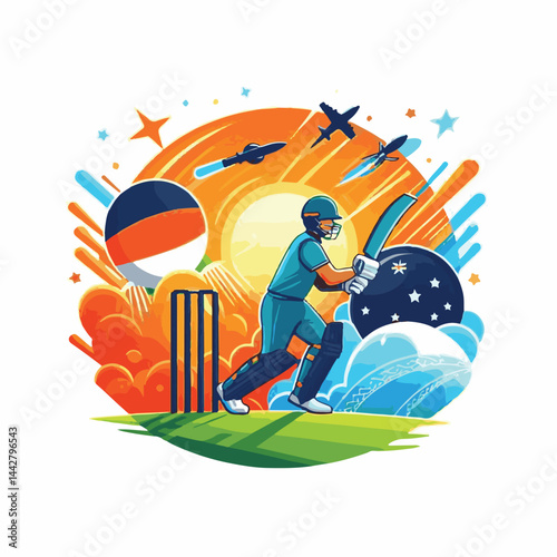 championship, poster, stadium, team, tournament, match, game, cricketer, cricket, batsman, league, competitive, sports, winner, player, banner, contest, background, illustration, ball, champion, vecto