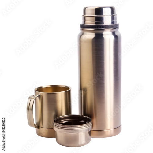Thermos isolated on transparent background 