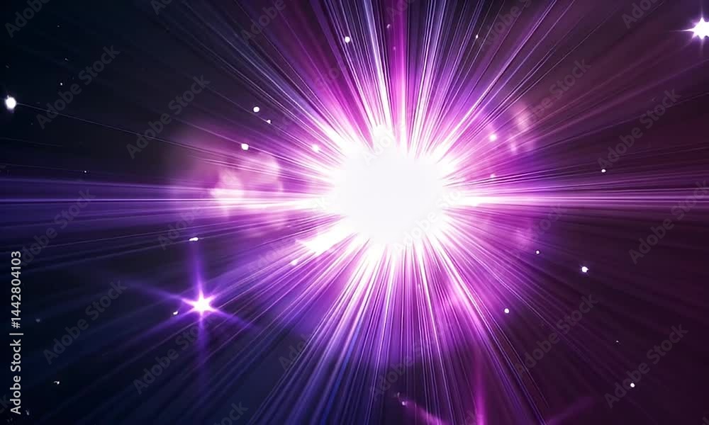 Explosion in space with bright light rays. Explosion in space with bright light rays.