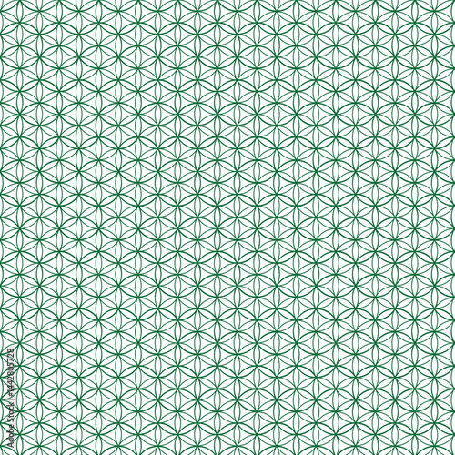 Abstract floral vector seamless pattern design with vintage style and blue geometric shapes for textile decoration