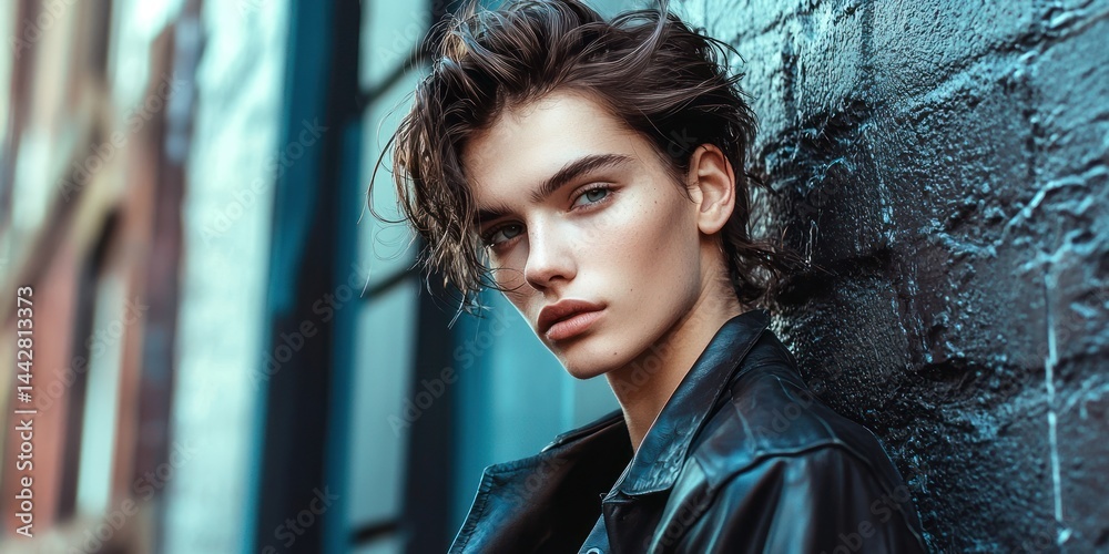Obraz premium Androgynous fashion model