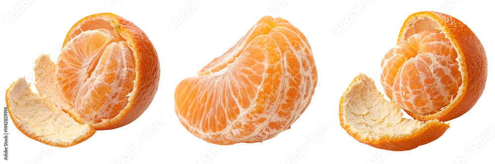 Set of a Single orange peel isolated on a transparent background Set of a Single orange peel isolated on a transparent background