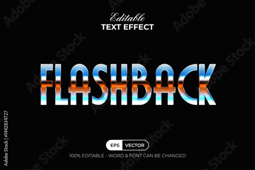 Retro Chrome Editable Text Effect.