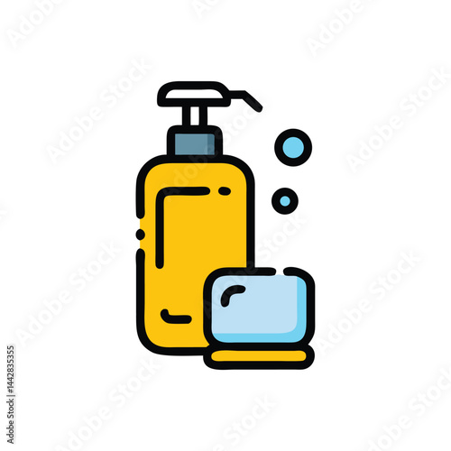 shampoo soap on white background for web and graphic design