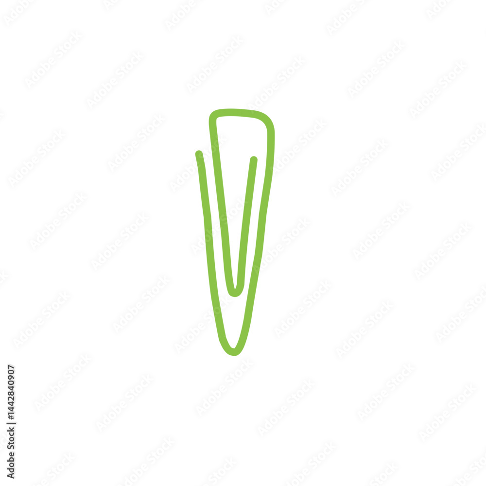 green paper clip