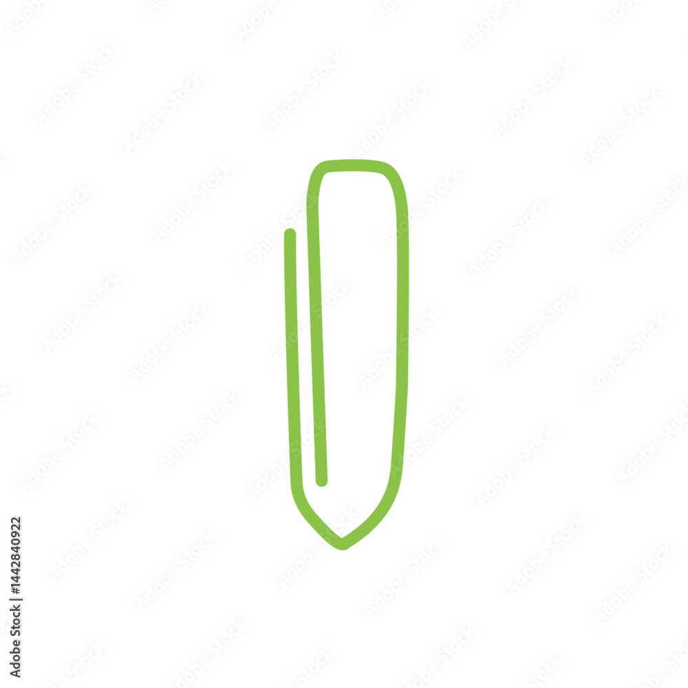 green paper clip