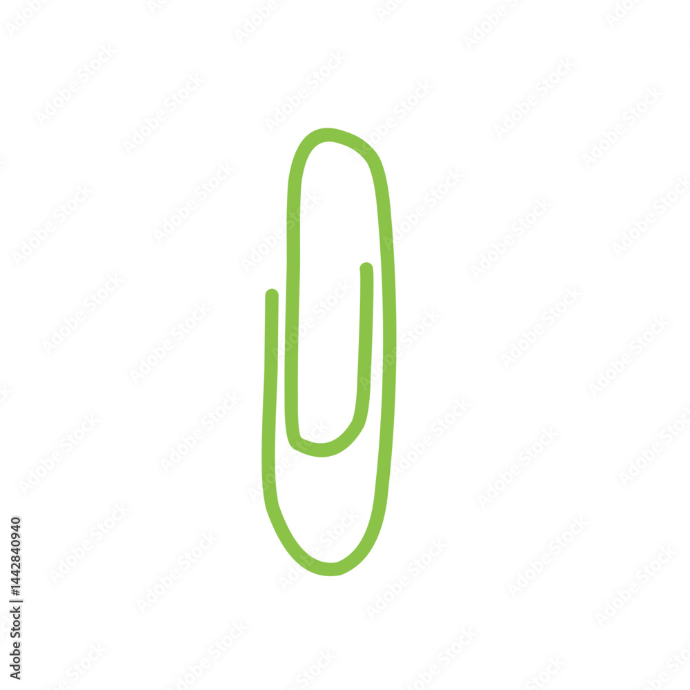 green paper clip