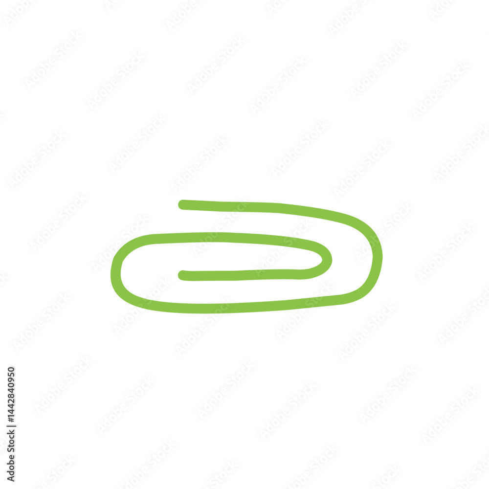 green paper clip