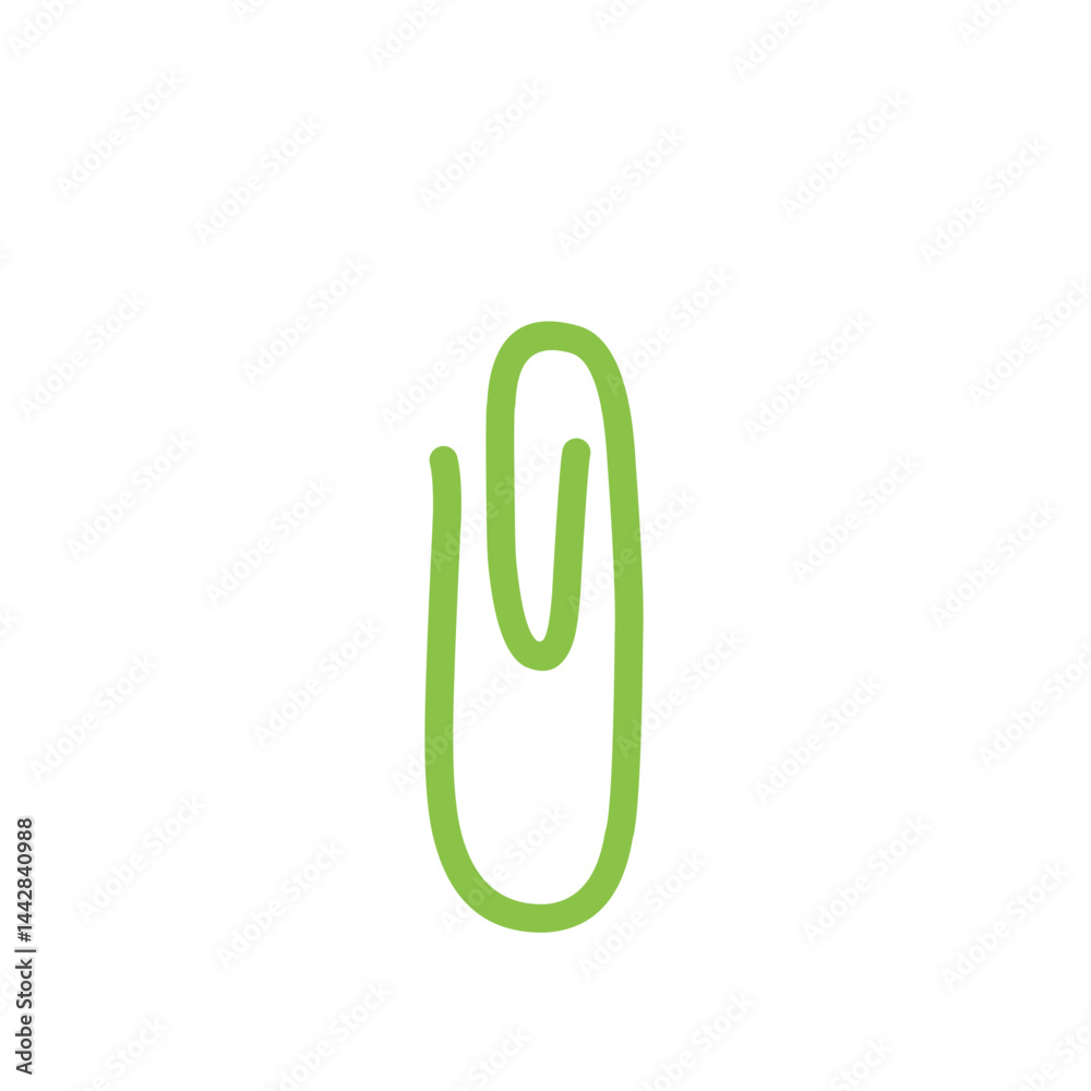 green paper clip