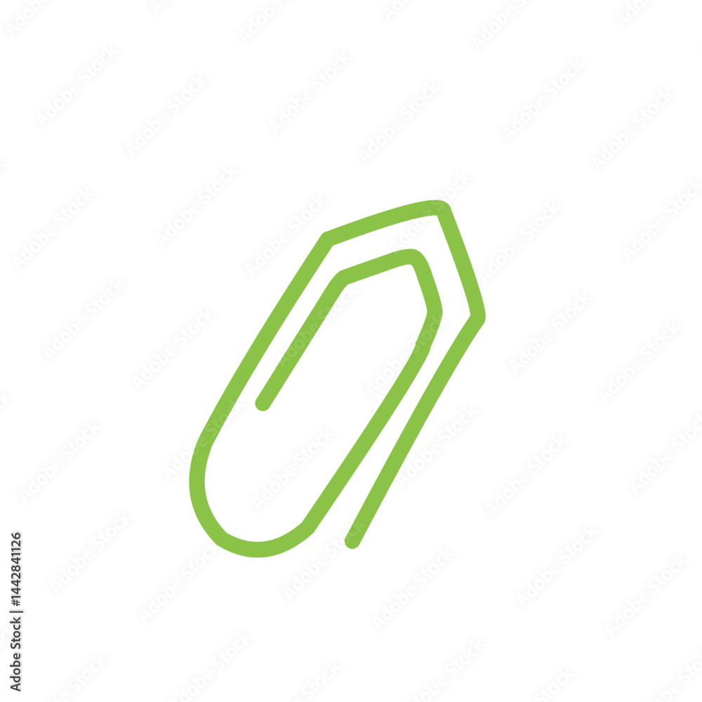 green paper clip