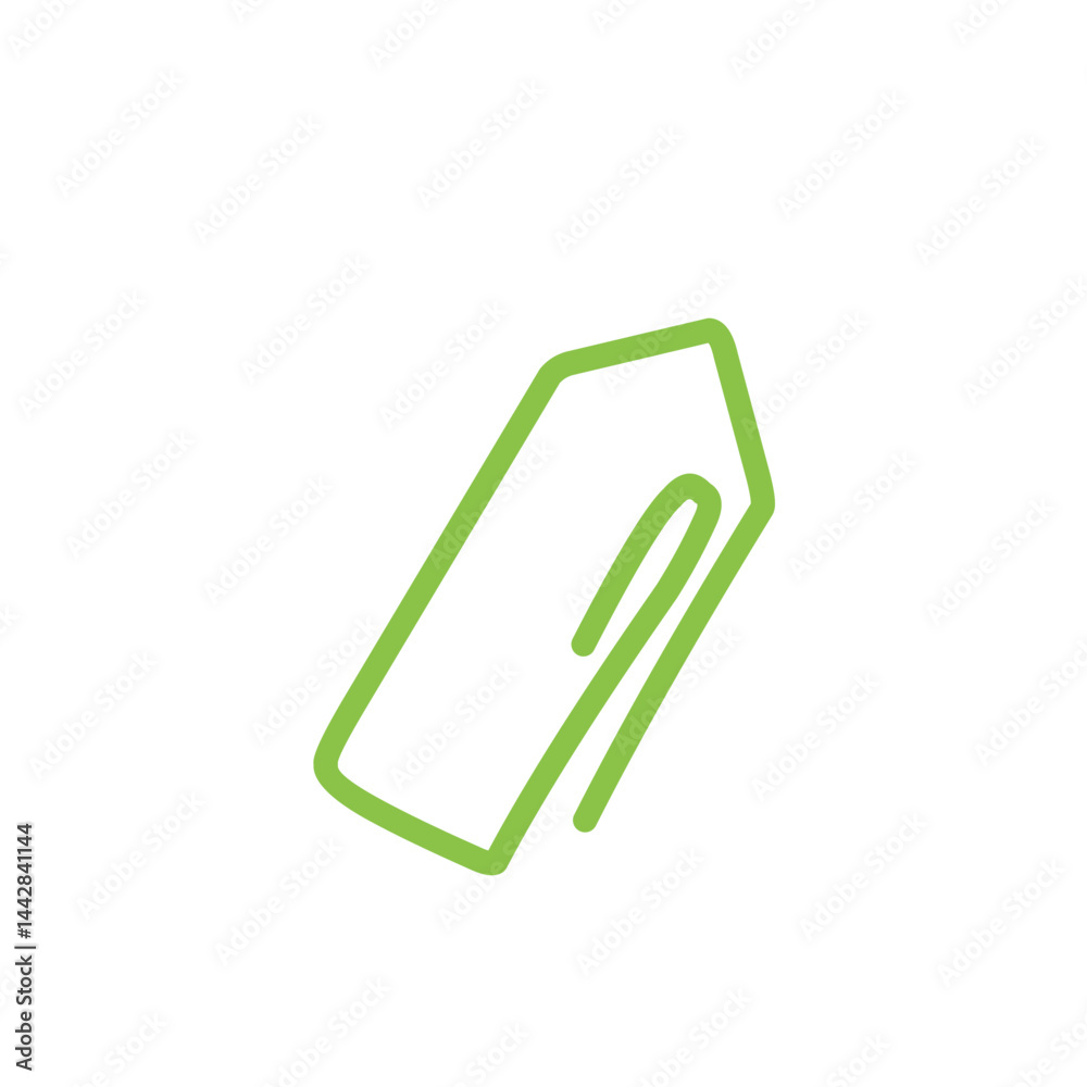 green paper clip