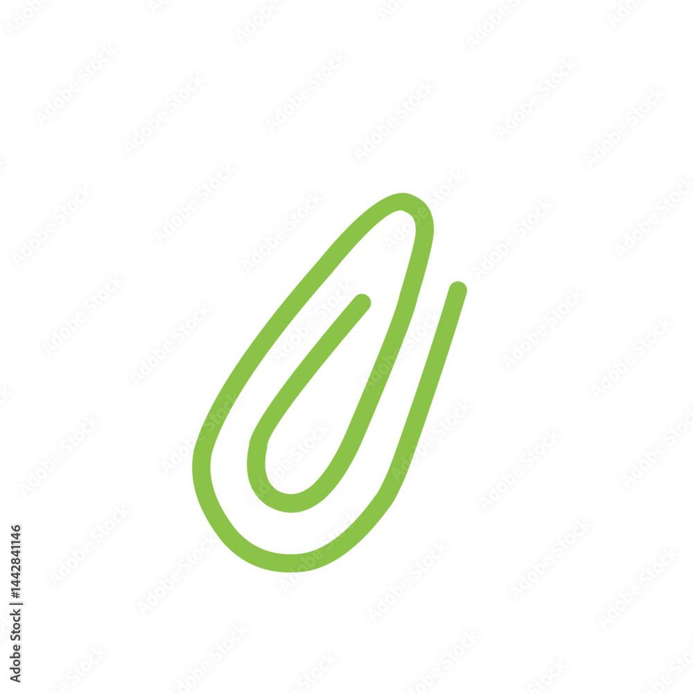 green paper clip