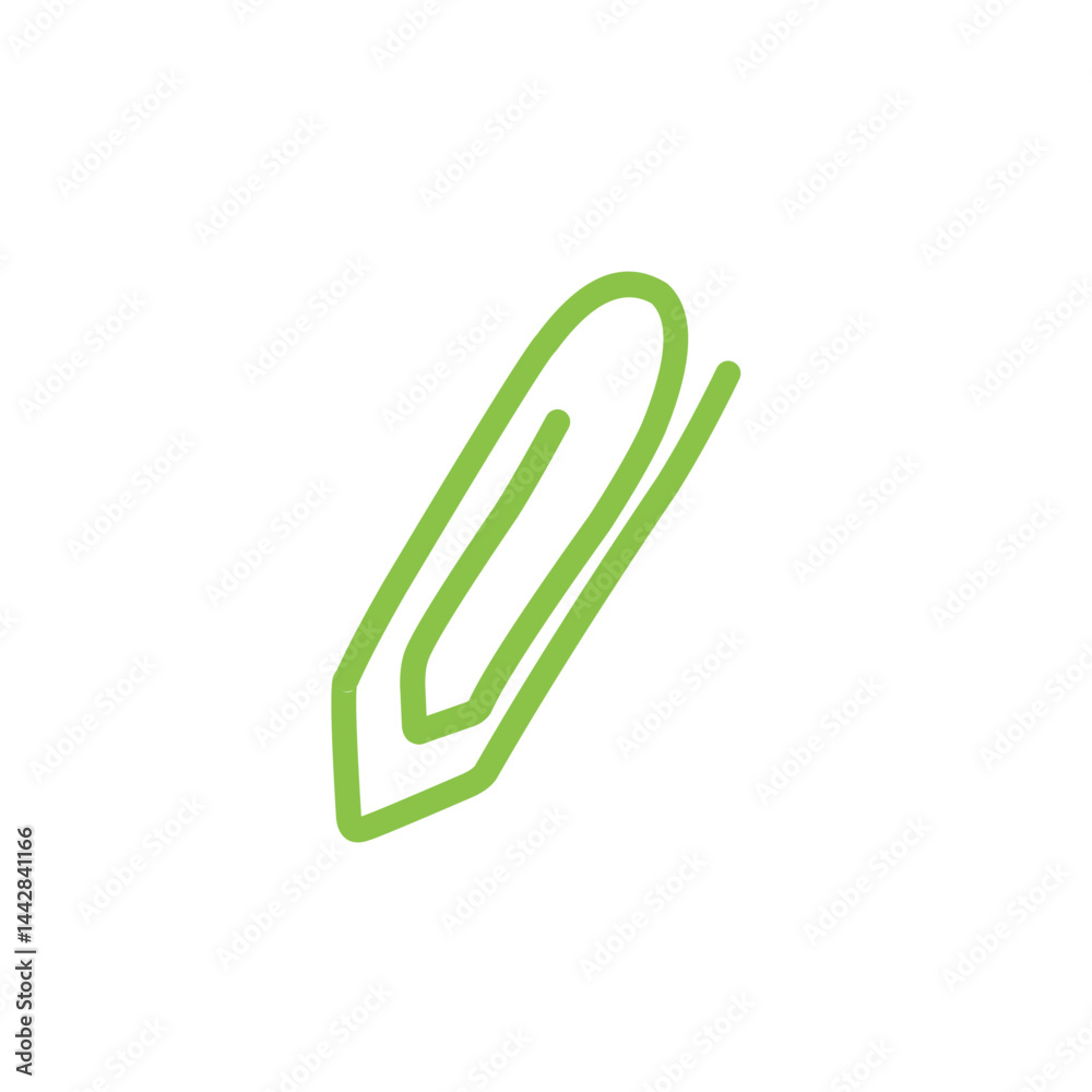 green paper clip
