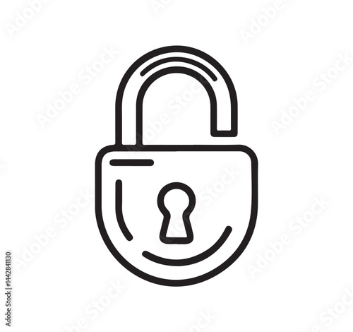 vector of coloring page of lock