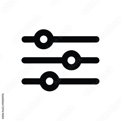 sliders photo settings adjustments on white background for web and graphic design