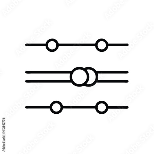 sliders photo settings adjustments on white background for web and graphic design