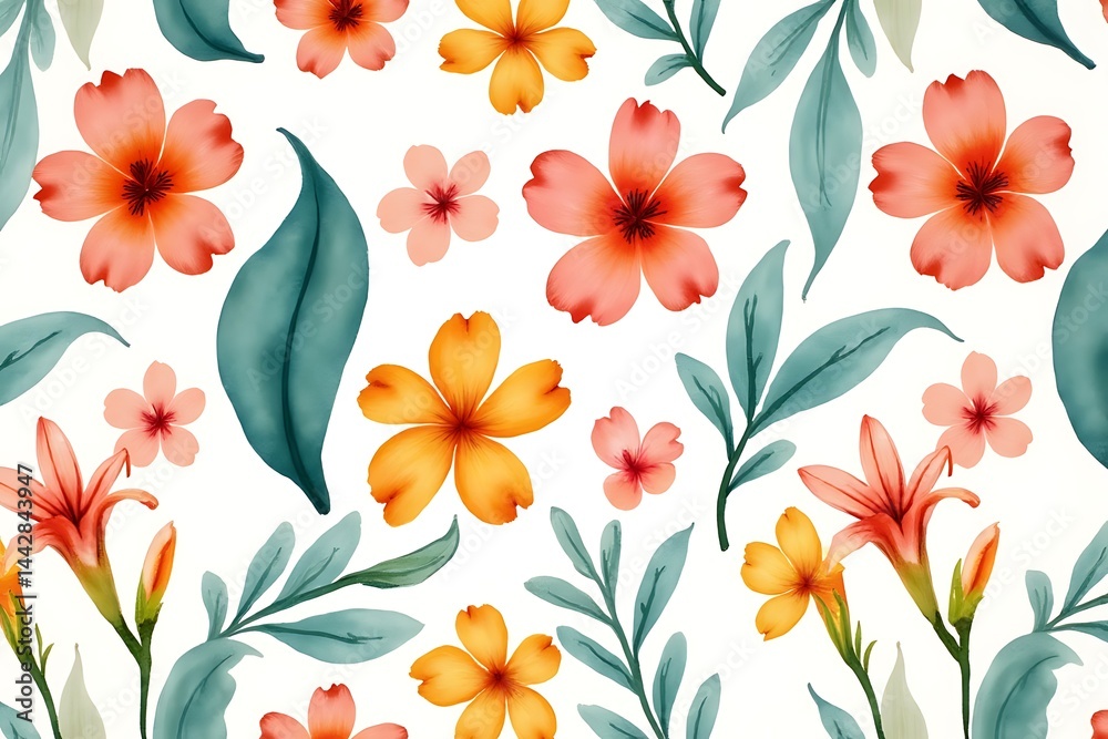 Obraz premium seamless pattern with flowers