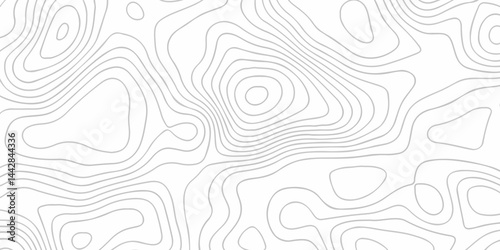 Abstract minimal The patter discovery vector topo map. creative discovery White wave grid stripe line map topography. vector geographic contour mounted map background.	