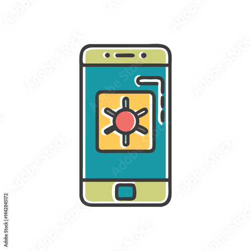 smartphone on white background for web and graphic design