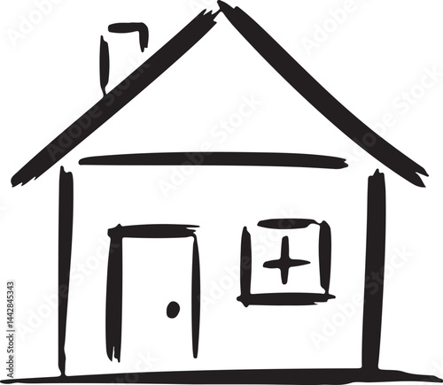 illustration of a house with a roof