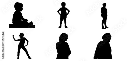 Life Stages A Visual Journey Through Age silhoutte.