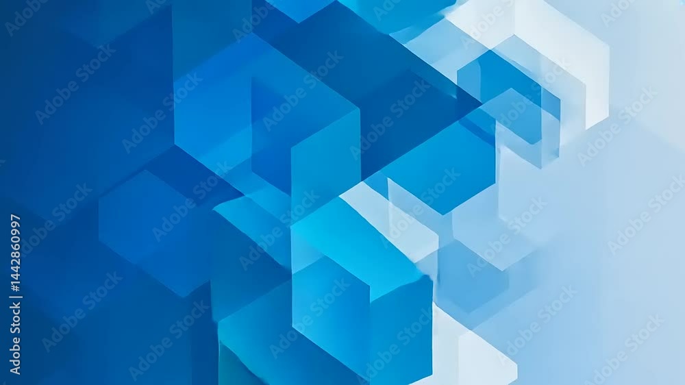 Abstract blue geometric shapes