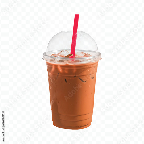 glass of cola with straw