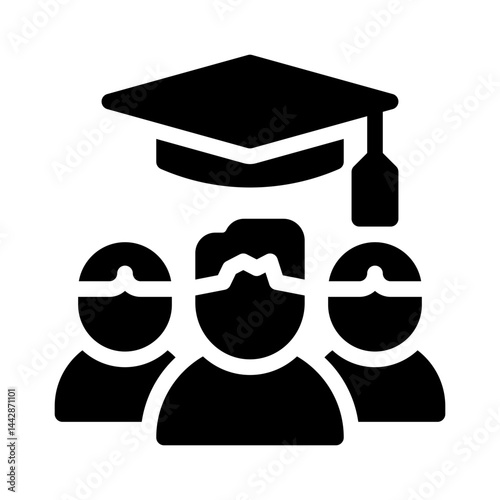 graduates glyph icon
