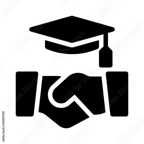 handshake glyph icon