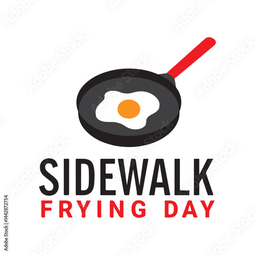 Sidewalk Egg Frying Day Vector Illustration,
Fried Egg in Pan Celebration Design,
Sidewalk Egg Frying Day Minimalist Art,
Cooking Fried Egg in Frying Pan Graphic.
