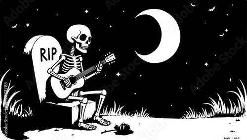 roll, Rock music, Musical instrument, Freedom, Winged Electric Guitar  skull  with Stars and Banner vector bundle
