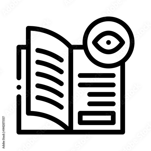 proofreading line icon