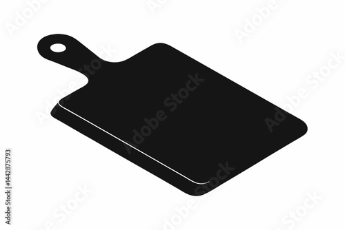 Tiny Cutting Board Silhouette Vector Illustration